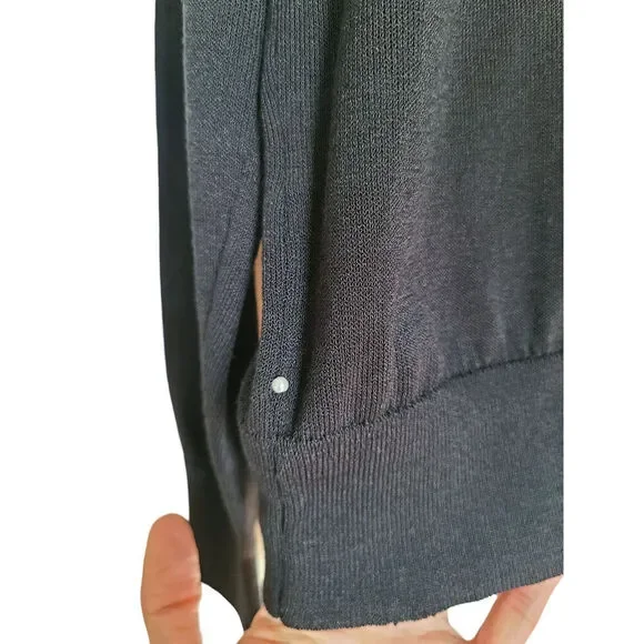 Pearl by Lela Rose Collared Knit Long Sleeve Top Size Small - Picture 5 of 6